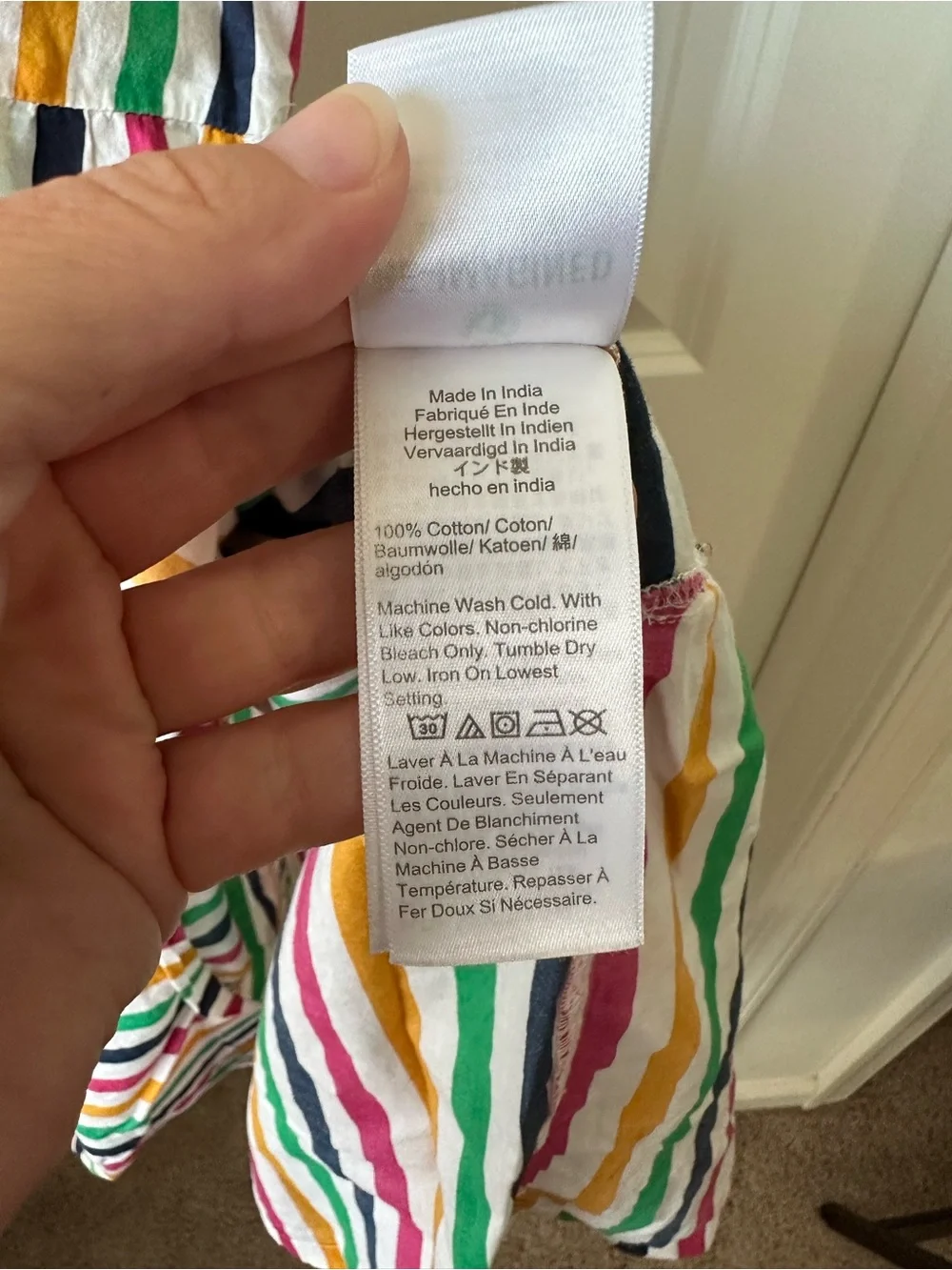 J.Crew Colorful Striped Tiered Midi Dress 100% Cotton Size M